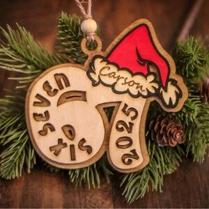 Festive “67” ornament